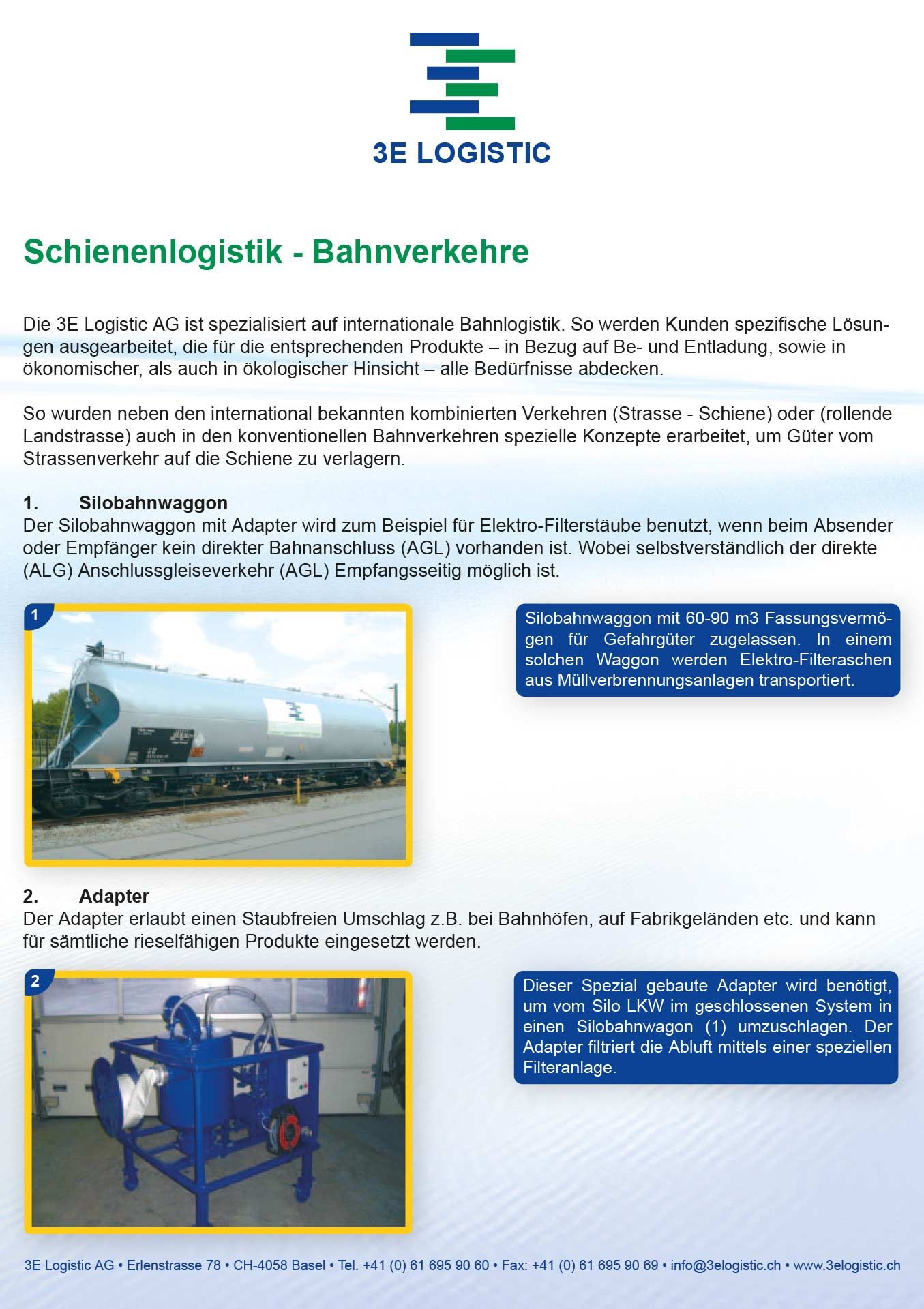 Schienenogistik - Bahnverkehr | 3E Logistic